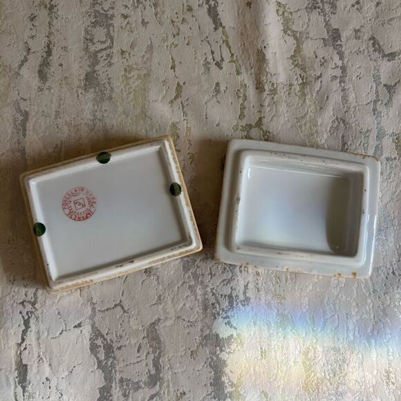 Japanese Porcelain Ware trinket box Warrior Horse - Picture 7 of 11